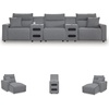 image:imageSignature Design by Ashley 5Piece Power Reclining Sectional Sofa GraySymmetrical