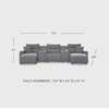 image:imageSignature Design by Ashley 5Piece Power Reclining Sectional Sofa GraySymmetrical