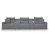 image:imageSignature Design by Ashley 5Piece Power Reclining Sectional Sofa GraySymmetrical