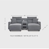 image:imageSignature Design by Ashley 5Piece Power Reclining Sectional Sofa GraySymmetrical
