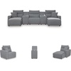 image:imageSignature Design by Ashley 5Piece Power Reclining Sectional Sofa GraySymmetrical