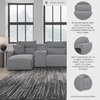 image:imageSignature Design by Ashley 5Piece Power Reclining Sectional Sofa GraySymmetrical