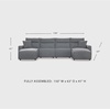 image:imageSignature Design by Ashley 5Piece Power Reclining Sectional Sofa GraySymmetrical