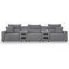 image:imageSignature Design by Ashley 5Piece Power Reclining Sectional Sofa GraySymmetrical