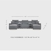 image:imageSignature Design by Ashley 5Piece Power Reclining Sectional Sofa GraySymmetrical