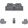 image:imageSignature Design by Ashley 5Piece Power Reclining Sectional Sofa GraySymmetrical