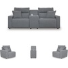 image:imageSignature Design by Ashley 5Piece Power Reclining Sectional Sofa GraySymmetrical