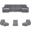 image:imageSignature Design by Ashley 5Piece Power Reclining Sectional Sofa GraySymmetrical