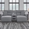 image:imageSignature Design by Ashley 5Piece Power Reclining Sectional Sofa GraySymmetrical