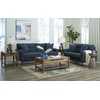 image:imageSignature Design by Ashley Bixler Loveseat Sofa Green Small CouchBlue