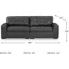image:imageSignature Design by Ashley Brindley Pier 4Piece Leather Modular Sectional2Piece Sectional Loveseat