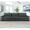 image:imageSignature Design by Ashley Brindley Pier 4Piece Leather Modular Sectional3Piece Sectional Sofa