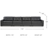 image:imageSignature Design by Ashley Brindley Pier 4Piece Leather Modular Sectional4Piece Sectional