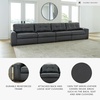 image:imageSignature Design by Ashley Brindley Pier 4Piece Leather Modular Sectional4Piece Sectional