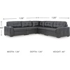 image:imageSignature Design by Ashley Brindley Pier 4Piece Leather Modular Sectional5Piece Sectional