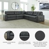 image:imageSignature Design by Ashley Brindley Pier 4Piece Leather Modular Sectional5Piece Sectional