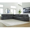image:imageSignature Design by Ashley Brindley Pier 4Piece Leather Modular Sectional6Piece Sectional