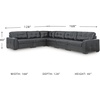 image:imageSignature Design by Ashley Brindley Pier 4Piece Leather Modular Sectional6Piece Sectional