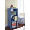 image:imageSignature Design by Ashley Chevron Pouf Ottoman Blue Denim Foot RestBlue  White