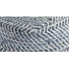 image:imageSignature Design by Ashley Chevron Pouf Ottoman Blue Denim Foot RestBlue  White