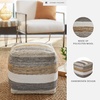 image:imageSignature Design by Ashley Chevron Pouf Ottoman Blue Denim Foot RestMulti Brown