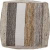 image:imageSignature Design by Ashley Chevron Pouf Ottoman Blue Denim Foot RestMulti Brown