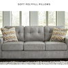 image:imageSignature Design by Ashley Fanciful Loveseat Stone 2 Seat CouchIron