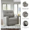 image:imageSignature Design by Ashley Fanciful Loveseat Stone 2 Seat CouchIron