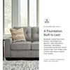 image:imageSignature Design by Ashley Fanciful Loveseat Stone 2 Seat CouchIron