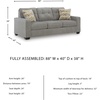 image:imageSignature Design by Ashley Fanciful Loveseat Stone 2 Seat CouchIron