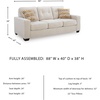 image:imageSignature Design by Ashley Fanciful Loveseat Stone 2 Seat CouchStone