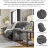 image:imageSignature Design by Ashley Foreside Contemporary Stain Resistant Manual Reclining Sofa GrayContemporary