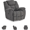 image:imageSignature Design by Ashley Foreside Contemporary Stain Resistant Manual Reclining Sofa GrayRecliner