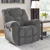 image:imageSignature Design by Ashley Foreside Contemporary Stain Resistant Manual Reclining Sofa GrayRecliner