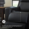 image:imageSignature Design by Ashley Leather Power Reclining Loveseat with ConsoleBlack