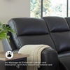 image:imageSignature Design by Ashley Leather Power Reclining Loveseat with ConsoleBlack