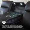 image:imageSignature Design by Ashley Leather Power Reclining Loveseat with ConsoleBlack