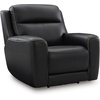 image:imageSignature Design by Ashley Leather Power Reclining Loveseat with ConsoleBlack