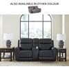 image:imageSignature Design by Ashley Leather Power Reclining Loveseat with ConsoleBlack