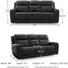 image:imageSignature Design by Ashley Leather Power Reclining Loveseat with ConsoleBlack