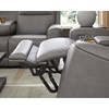 image:imageSignature Design by Ashley Leather Power Reclining Loveseat with ConsoleGrey