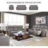 image:imageSignature Design by Ashley Leather Power Reclining Loveseat with ConsoleGrey