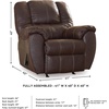 image:imageSignature Design by Ashley McGann Brown Rocker Recliner Chair WalnutBrown