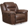 image:imageSignature Design by Ashley Power Reclining Faux Leather Sofa StonelandBrown