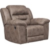 image:imageSignature Design by Ashley Power Reclining Faux Leather Sofa StonelandGrey