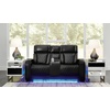 image:imageSignature Design by Ashley Power Reclining Loveseat with Console GrayBlack