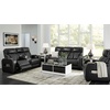 image:imageSignature Design by Ashley Power Reclining Loveseat with Console GrayBlack