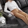 image:imageSignature Design by Ashley Power Reclining Loveseat with Console GrayBlack