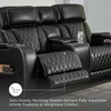 image:imageSignature Design by Ashley Power Reclining Loveseat with Console GrayBlack