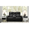 image:imageSignature Design by Ashley Power Reclining Loveseat with Console GrayBlack
